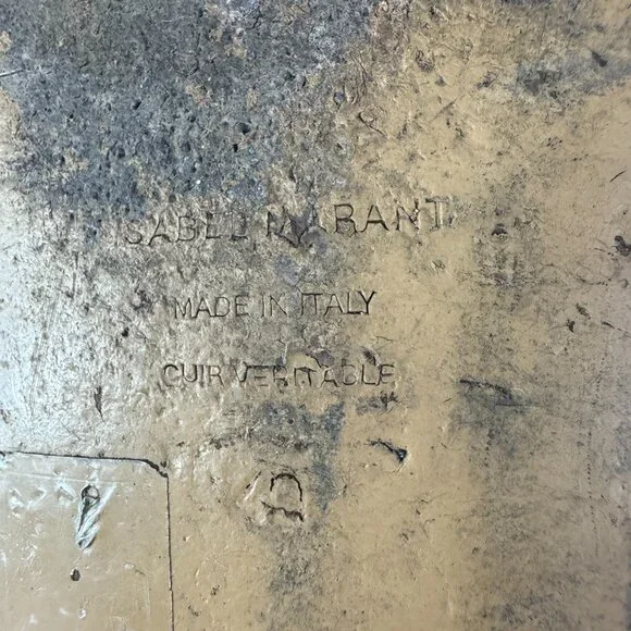 Isabel Marant Fanzel Collapsible-heel Leather Loafers In Metallic Black, Size 40 - Picture 10 of 14